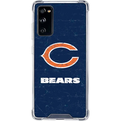 NFL Chicago Bears Distressed Galaxy S20 FE Clear Case